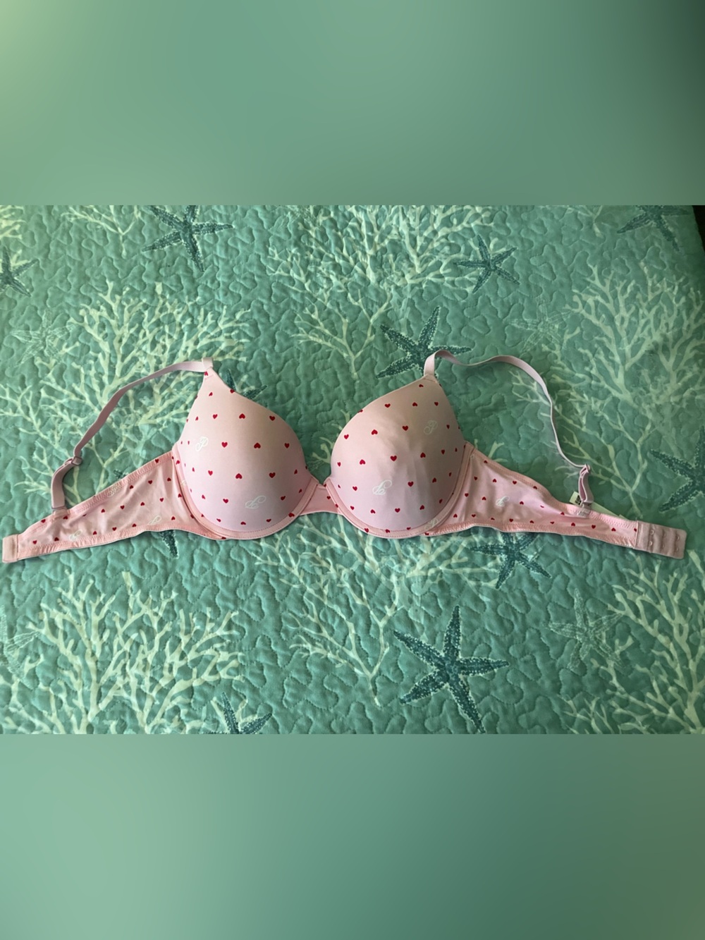 Pink Victoria Secret Padded push up bra size 38C
